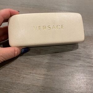 Versace white hard shell eye glass / sun glass case